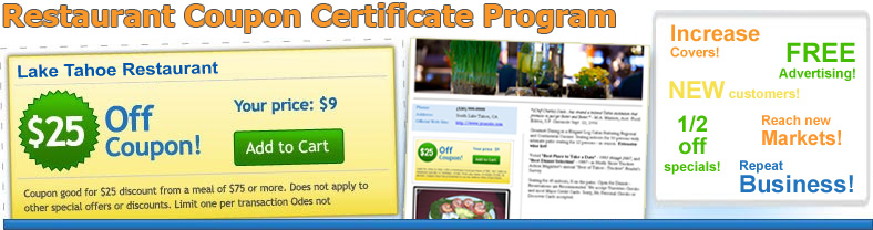 Restaurant Certificate Coupon Program