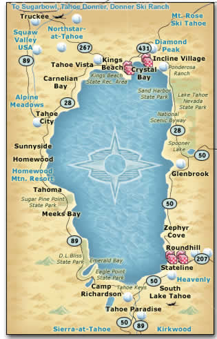 Lake Tahoe Map