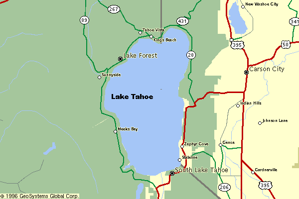 Map Usa States Smap Usa Map Lake Tahoe