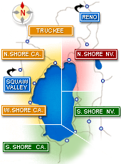 Map Lake Tahoe