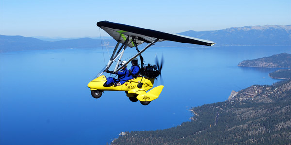 Hang Gliding Above Tahoe CA