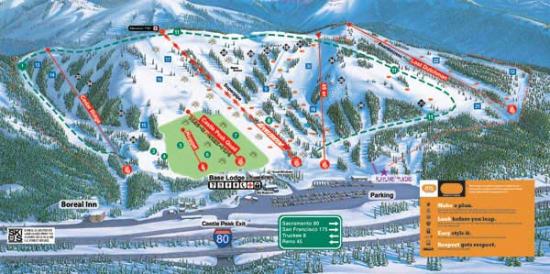 Boreal Mountain Ski Resort Trail Map