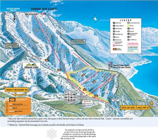 Diamond Peak Ski Resort Trail Map