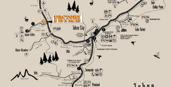 Factory Bike Tahoe City Trail Map