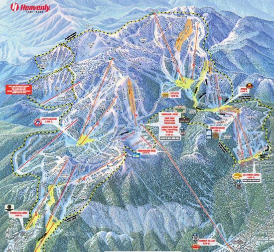 Heavenly Mountain Resort Trail Map