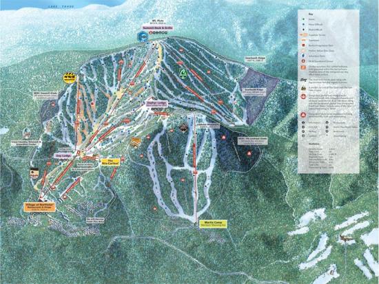 Northstar at Tahoe Ski Resort Trail Map