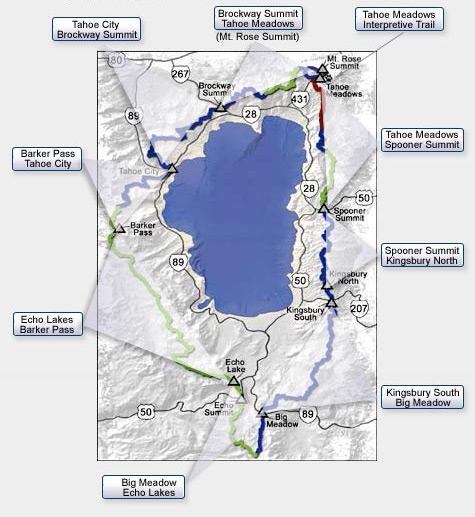 Tahoe Rim Trail Association Trail Map